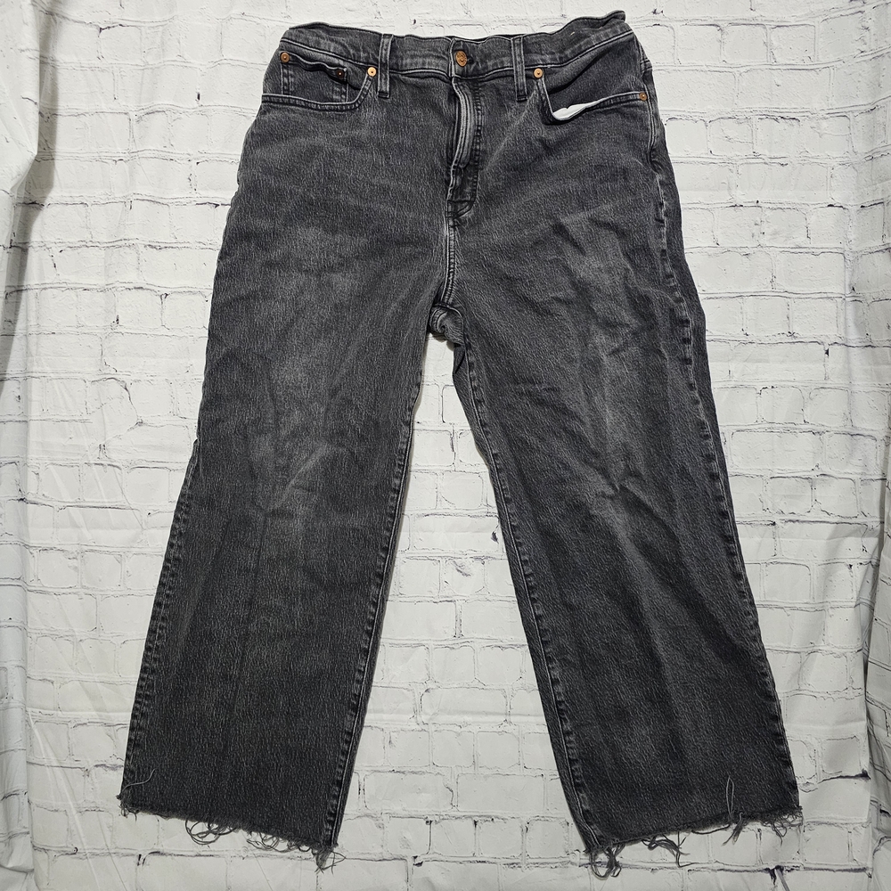 Madewell The Perfect Vintage Wide Leg Jeans In Black Size 31
